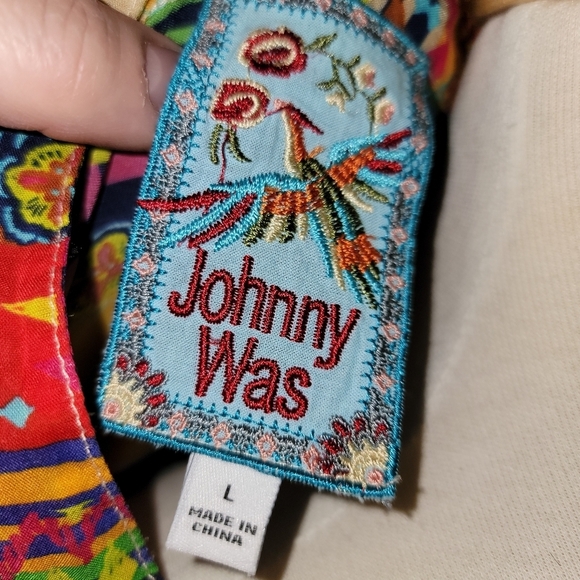 Johnny Was Woman's Brenda Multi colored Tunic Blouse Size Large - Picture 8 of 8